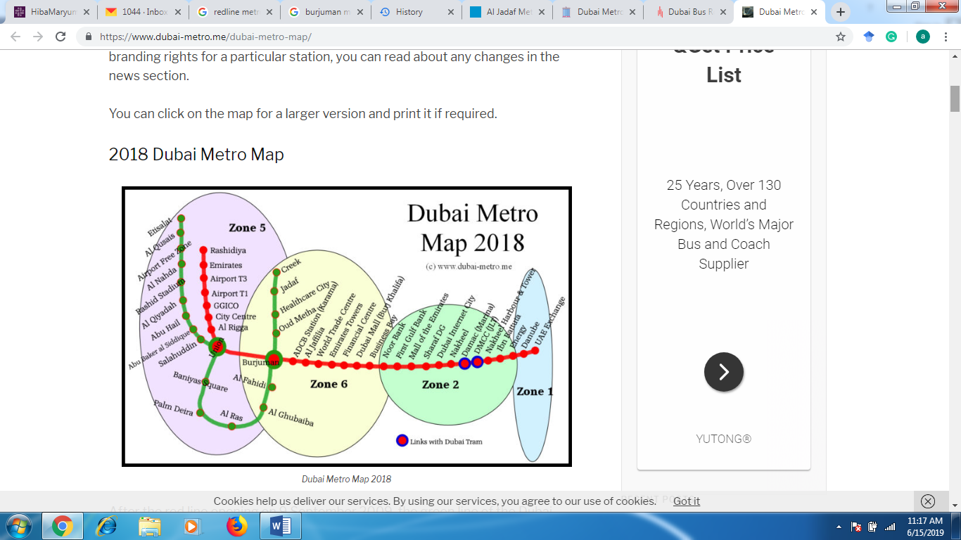 dubai metro map