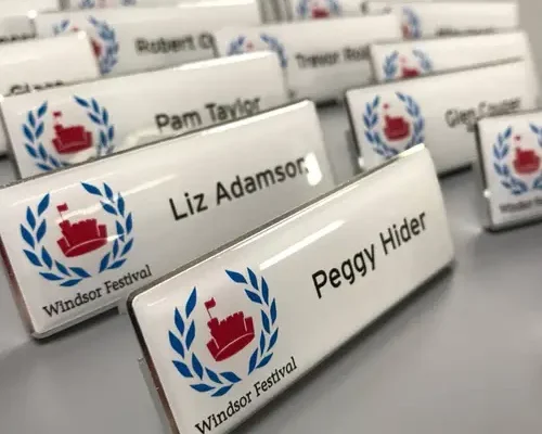metal staff name badges