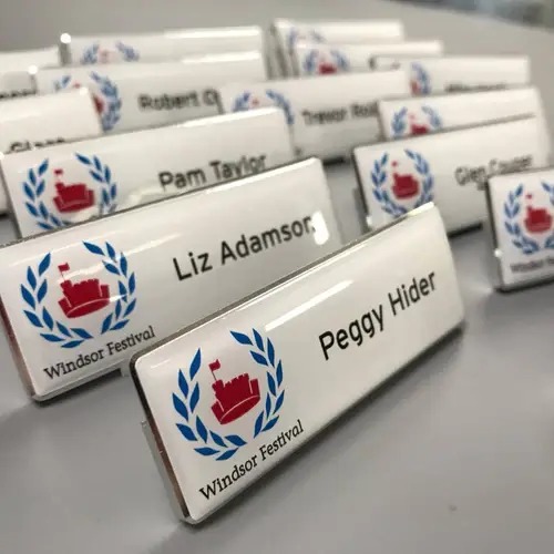 metal staff name badges